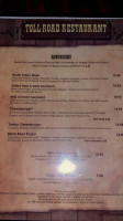 Badwater Saloon menu