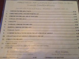 El Charro Mexican Grill, LLC menu