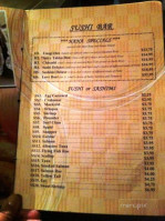 Hana Japanese Steakhouse menu