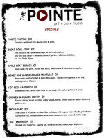 The Pointe Grill menu