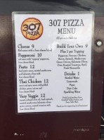 307 Pizza menu