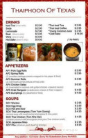 Sushi Thai Cafe menu