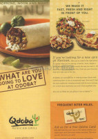 Qdoba Mexican Grill menu