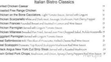 The Italian Bistro Lounge menu