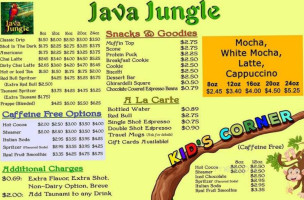 Java Jungle menu