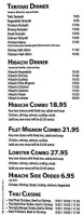 Ichiro Japanese Fusion menu