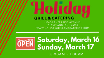 Holiday Grill Catering menu