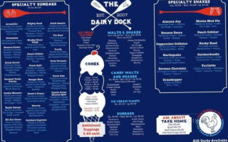 Dairy Dock menu