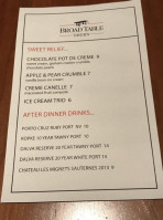 Broad Table Tavern menu