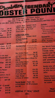 Charlotte's Legendary Lobster Pound menu
