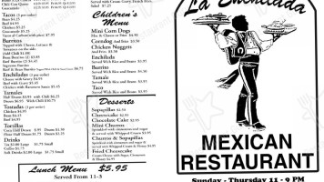 La Enchilada menu