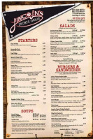 Lincoln's Sports Grille menu