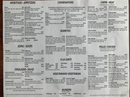 Nacho Family Mexican menu
