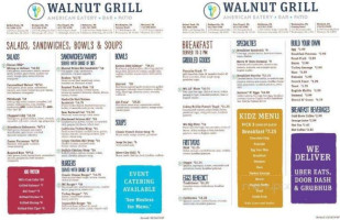 Walnut Grill Washington menu