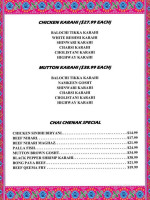 Chai Chenak menu
