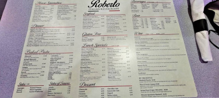 Roberto Italian Restaurant, LLC menu