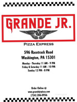 Grande Jr Pizza Express menu