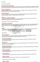 Bayou Grill menu