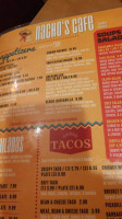 Nacho's Cafe menu