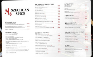 Szechuan Spice menu