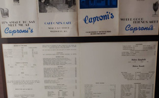 Capronis Restaurant Bar menu