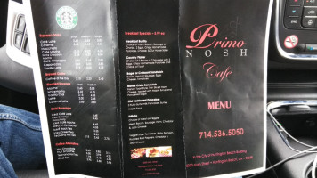 Primo Nosh menu