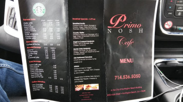 Primo Nosh menu