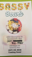 Sassy Bowls menu