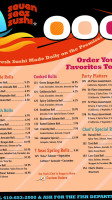 Sushi Seven Nut House Pizza menu