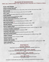 Kc's Korner Tavern menu