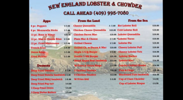 New England Lobster Chowder menu