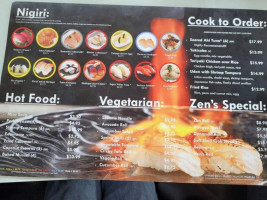 Zen Sushi menu