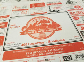 Miss Monticello Diner menu