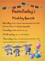 Fiesta Easley menu