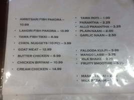 Punjabi Junction menu