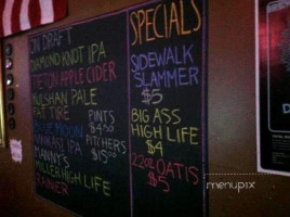 Tubb's Tavern menu