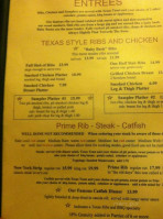 Texas Ribs and BBQ menu