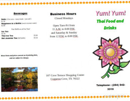 Yum! Yum! Thai Food And Drinks menu