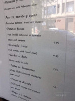 Tasca Del Tinto menu