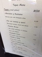 Tasca Del Tinto menu