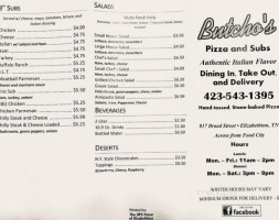 Butchos menu