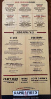 Rapid Fire Pizza menu