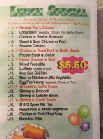 New Sing Lee Kitchen menu