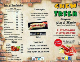 Chew Fresh Grill Market menu
