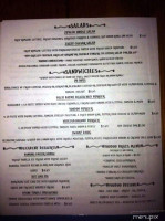 Bleu Voodoo Grill menu