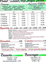 Pickens Pizza And More menu