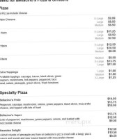 Bellacino's Pizza And Grinders menu