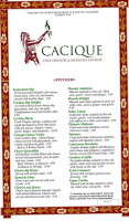 Cacique Mexican Cuisine menu