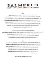 Salmeri's Italian Kitchen menu
