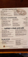 Towne Tavern Main Street menu